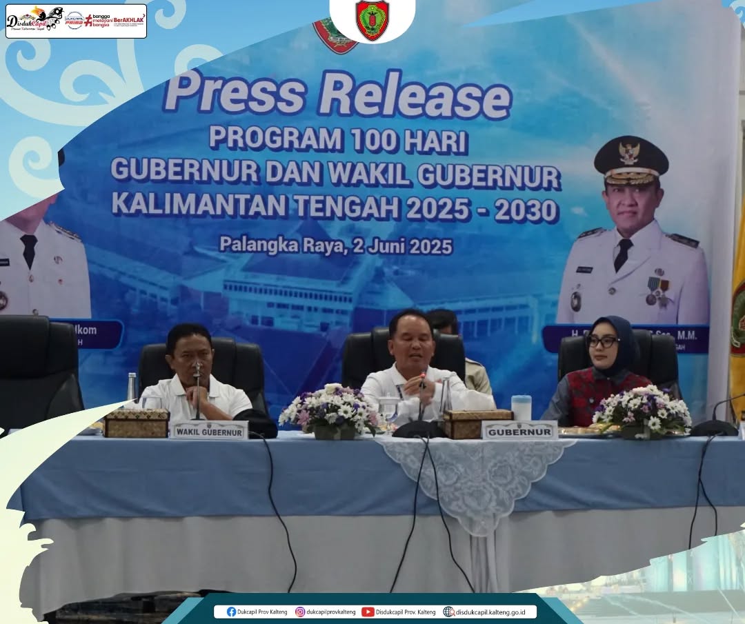 Press Release Program 100 Hari Gubernur & Wakil  Gubernur Kalimantan Tengah 2025-2030